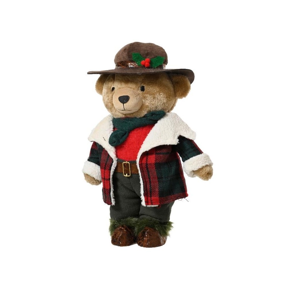 ORSO IN PIEDI VESTITO SCOZZESE H.45